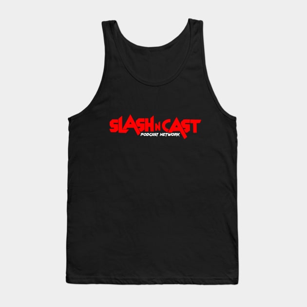 Slash 'N Cast Podcast Network | White Logo Tank Top by Slash 'N Cast Podcast Network